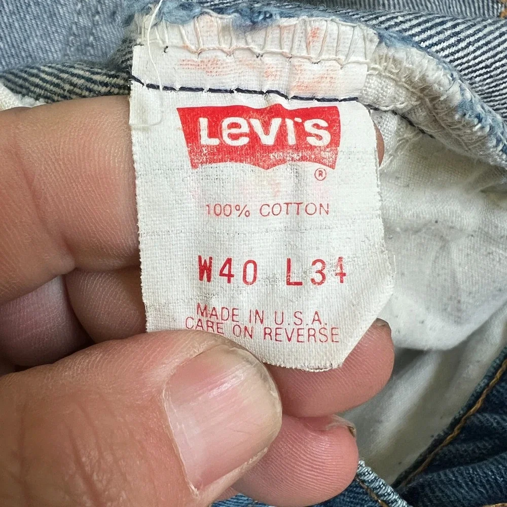 Vintage Levi's 506 Jeans Mens 38x29‎ Blue Denim Cotton Medium Wash Made In USA